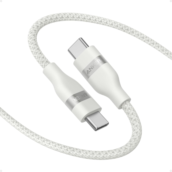 Anker A82E2 USB-C to USB-C Cable 240W – Soft, Durable – 6ft/1.8m, White – A82E2H22