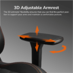 ⁦COUGAR Armor EVO S Gaming Chair Retractable Footrest – Orange, 120kg⁩ - الصورة ⁦6⁩