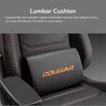 ⁦COUGAR Armor EVO S Gaming Chair Retractable Footrest – Orange, 120kg⁩ - الصورة ⁦4⁩