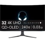 Alienware 32″ AW3225QF 4K QD-OLED Curved 240Hz 0.03ms HDR400 HDMI 2.1 USB-C Gaming Monitor