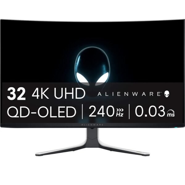 Alienware 32″ AW3225QF 4K QD-OLED Curved 240Hz 0.03ms HDR400 HDMI 2.1 USB-C Gaming Monitor