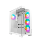 AZZA CSAZ-570 COVE WHITE Mid Tower Gaming PC Case – 4-Fans