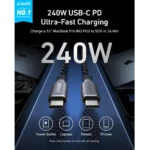 ⁦Anker Prime USB-C to USB-C Cable – 3ft 240W Upcycled-Braided – A88E2011⁩ - الصورة ⁦2⁩