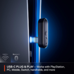 ⁦SteelSeries 61687 Arctis Nova 3P Wireless for PlayStation – White Gaming Headset with Mobile App Control⁩ - الصورة ⁦4⁩