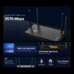 ⁦TP-Link Archer BE230 BE3600 Dual-Band Wi-Fi 7 Router, 2.5G⁩ - الصورة ⁦5⁩