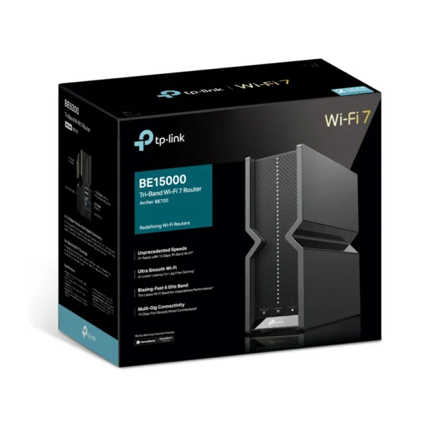 TP-Link Archer BE700 BE15000 Tri-Band WiFi 7 Router, 2.5Gbps / 10Gbps