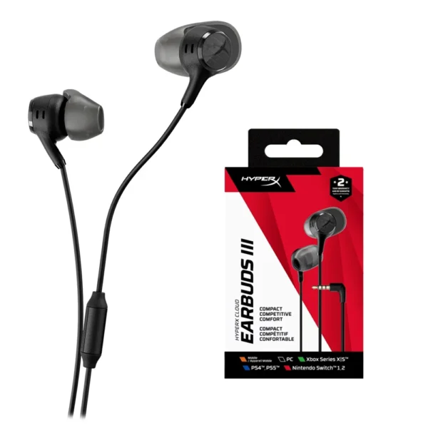 HyperX Cloud Earbuds III Gaming In-Ear Wired Headset – Black