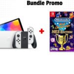 باقة ليفيل اب: جهاز نينتندو سويتش موديل OLED بوحدة تحكم بيضاء مع لعبة Nintendo World Championships NES Edition الكلاسيكية