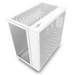 ⁦NZXT H9 Flow Dual-Chamber Mid-Tower Airflow Case – White, 4-Fans⁩ - الصورة ⁦2⁩