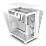 NZXT H9 Flow Dual-Chamber Mid-Tower Airflow Case – White, 4-Fans
