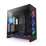 NZXT H9 Flow RGB+ (2025) Large Dual-Chamber Mid-Tower ATX Airflow Case with RGB and Control Hub, 7x Fans (Black)