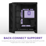 ⁦NZXT H9 Flow RGB Large Dual-Chamber Mid-Tower ATX Airflow Case with RGB, 2x Fans (Black)⁩ - الصورة ⁦5⁩