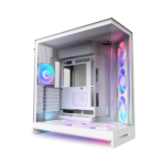 NZXT H9 Flow RGB+ (2025) Large Dual-Chamber Mid-Tower ATX Airflow Case with RGB and Control Hub, 3x Fans (White)
