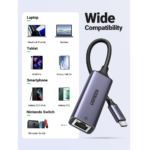 ⁦UGREEN CM199 USB-C to Gigabit Ethernet Adapter Network Converter⁩ - الصورة ⁦3⁩