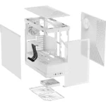 ⁦HYTE Y40 S-Tier Aesthetic ATX Mid Tower PC Case, White (2-Fans)⁩ - الصورة ⁦2⁩