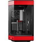 ⁦HYTE Y60 Modern Panoramic Dual Chamber ATX Mid Tower PC Case, Black/Cherry (3-Fans)⁩ - الصورة ⁦2⁩