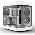 HYTE Y60 Modern Panoramic Dual Chamber ATX Mid Tower PC Case, White (3-Fans)