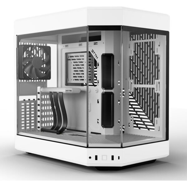 HYTE Y60 Modern Panoramic Dual Chamber ATX Mid Tower PC Case, White (3-Fans)