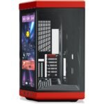 ⁦HYTE Y70 Touch Infinite ATX Mid Tower Dual Chamber PC Case, Black Cherry⁩ - الصورة ⁦2⁩
