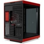⁦HYTE Y70 Touch Infinite ATX Mid Tower Dual Chamber PC Case, Black Cherry⁩ - الصورة ⁦3⁩