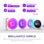 ⁦إن زي إكس تي كراكن إيليت 360 آر جي بي في2 مبرد سائل متكامل بحجم 360 مم مع شاشة آي بي إس إل سي دي مقاس 2.72 بوصة⁩ - الصورة ⁦9⁩