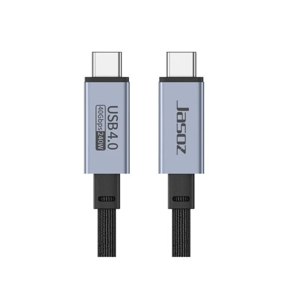 Jasoz D119 USB 4.0 Cable USB-C Male to Male 8K @60Hz Display, PD 240W Fast Charging, 40Gbps, 2m