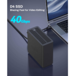 ⁦TerraMaster D4SSD 4-Bay USB-C M.2 NVME Enclosure Case, Palm Sized⁩ - الصورة ⁦4⁩