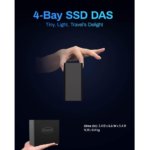⁦TerraMaster D4SSD 4-Bay USB-C M.2 NVME Enclosure Case, Palm Sized⁩ - الصورة ⁦6⁩
