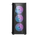 ⁦darkFlash DK352 Plus Mid Tower ATX PC Case, 4-Fans, Black⁩ - الصورة ⁦5⁩