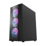 ⁦darkFlash DK352 Plus Mid Tower ATX PC Case, 4-Fans, Black⁩ - الصورة ⁦4⁩