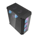 ⁦darkFlash DK352 Plus Mid Tower ATX PC Case, 4-Fans, Black⁩ - الصورة ⁦2⁩
