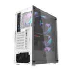 ⁦darkFlash DK352 Plus Mid Tower ATX PC Case, 4-Fans, White⁩ - الصورة ⁦8⁩