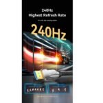 ⁦Vention HGABI DisplayPort DP 2.1, 4K@240Hz, 16K, 8K, Support – 5m Cable Cotton Braided Gold Plated⁩ - الصورة ⁦2⁩