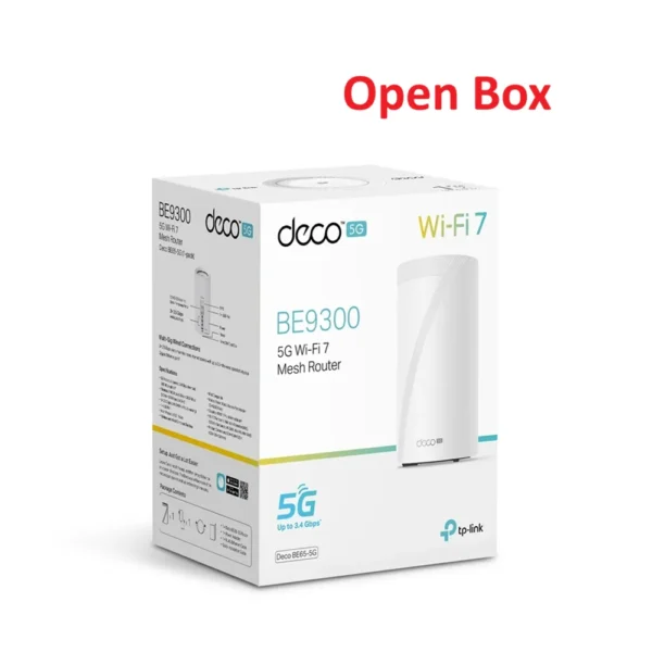 TP-Link Deco BE65-5G BE9300 WiFi 7 Tri-Band Whole Home Mesh System (Open Box)