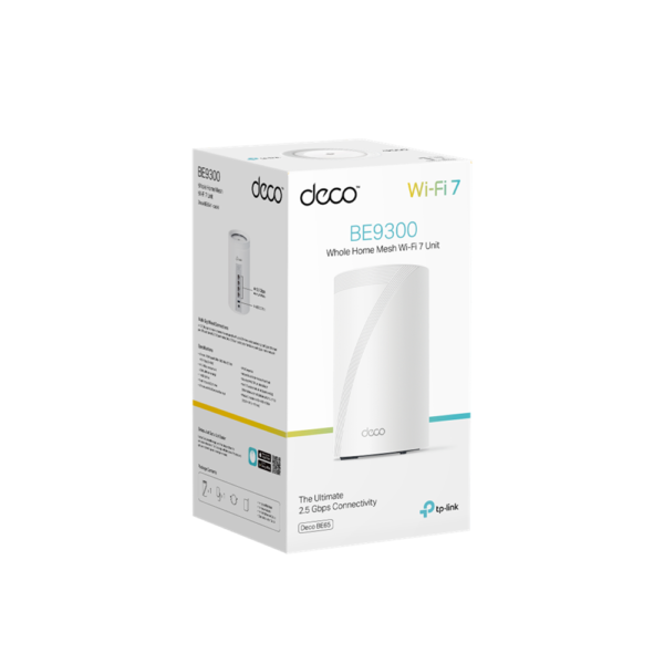 TP-Link Deco BE65 BE9300 Whole Home Mesh WiFi 7 System 2.5G, 1-Pack