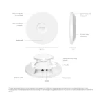 ⁦TP-Link Omada EAP787 BE12000 Ceiling Mount Tri-Band WiFi 7 Access Point, 10G Port⁩ - الصورة ⁦3⁩