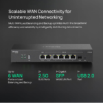 ⁦TP-Link ER707M2 Omada Multi-Gigabit VPN Gateway 2.5G, Load Balance⁩ - الصورة ⁦4⁩