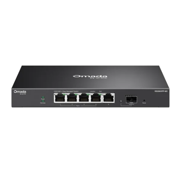 TP-Link ES206XPP-M2 Omada 5-Port 2.5G BASE-T and 1-Port 10GE SFP+ Easy Managed Switch with 4-Port PoE++