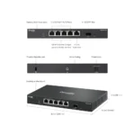 ⁦TP-Link ES206XPP-M2 Omada 5-Port 2.5G BASE-T and 1-Port 10GE SFP+ Easy Managed Switch with 4-Port PoE++⁩ - الصورة ⁦4⁩