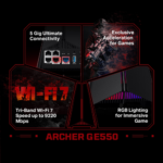 ⁦TP-Link Archer GE550 BE9300 Tri-Band WiFi 7 Gaming Router⁩ - الصورة ⁦6⁩