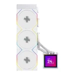 Lian Li HydroShift II LCD-S 360 AIO TL Cooler (White) 360mm radiator, 3.4” Display