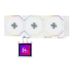 ⁦Lian Li HydroShift II LCD-S 360 AIO TL Cooler (White) 360mm radiator, 3.4” Display⁩ - الصورة ⁦4⁩