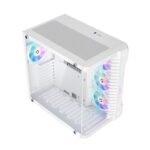 ⁦GameOn Emperor Arctic III Series Mid Tower Gaming Case – White (7-Fans)⁩ - الصورة ⁦3⁩