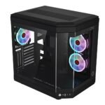 ⁦GameOn Valkyrie Series Mid Tower Gaming Case – Black (3-Fans)⁩ - الصورة ⁦2⁩
