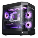 ⁦GameOn Valkyrie Series Mid Tower Gaming Case – Black (3-Fans)⁩ - الصورة ⁦6⁩