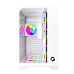 ⁦GameOn Valkyrie I Series Mid Tower Gaming PC Case – White (7-Fans)⁩ - الصورة ⁦4⁩