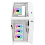 ⁦Sharx PROFIN GX700W Mid Tower Gaming PC Case – White (7-Fans)⁩ - الصورة ⁦2⁩