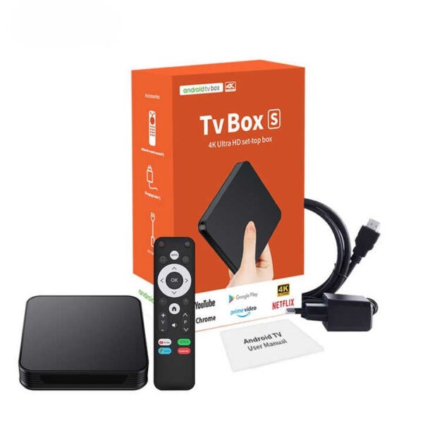 صندوق تلفزيون إس (TV Box S) بدقة 4K فائقة الوضوح (Ultra HD) لجهاز استقبال