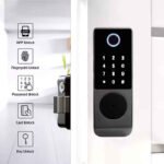 ⁦Waterproof Rim Lock Model Y1812-4 for Door thickness: 30-90mm,Unlock by TTlock APP / Password / Fingerprint / card / key⁩ - الصورة ⁦2⁩