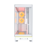⁦Montech HS02 Pro Mid Tower Gaming PC Case, Reversible Layout – 5 Fans, White⁩ - الصورة ⁦4⁩